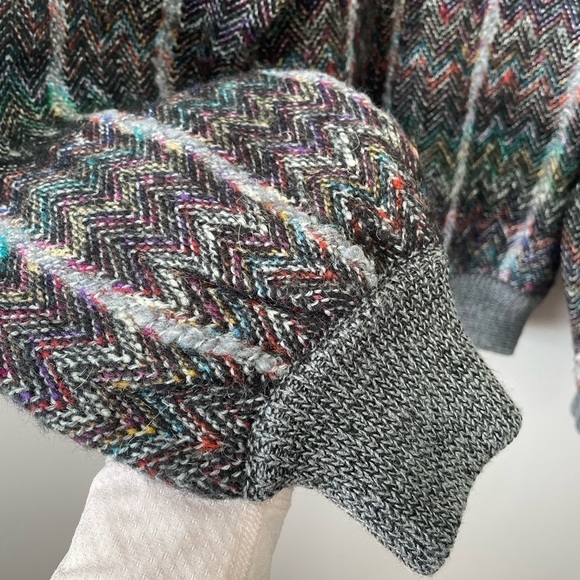 [M] Men’s Vintage Multi Coloured Coogie Style Long Sleeve Sweater Oversized - Picture 8 of 10